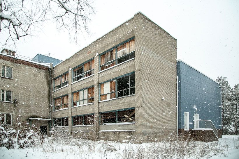 Туберкулезная больница зимой