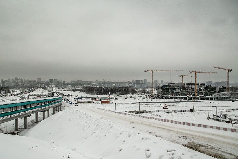 Строительство ледового дворца в Новосибирске