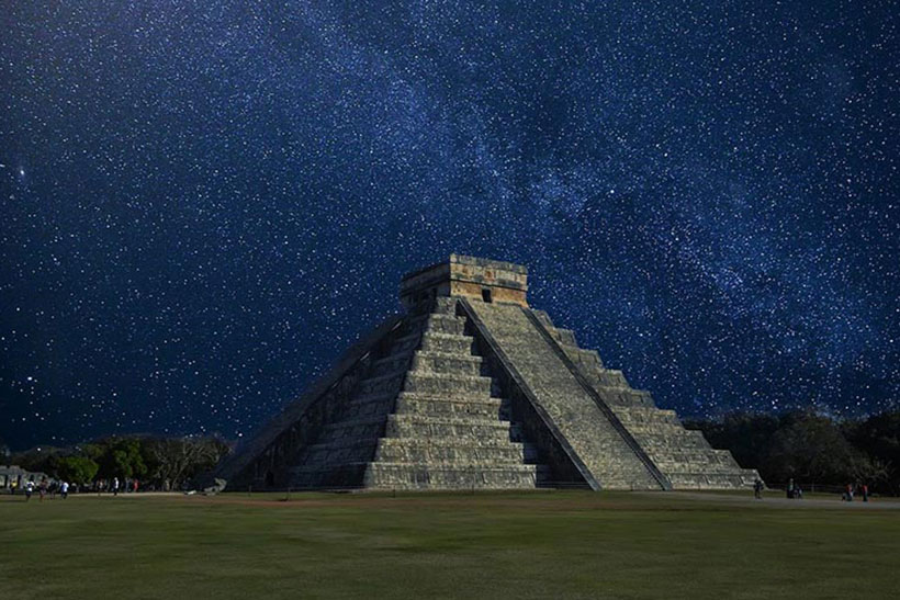 Пирамида ацтеков в Мексике