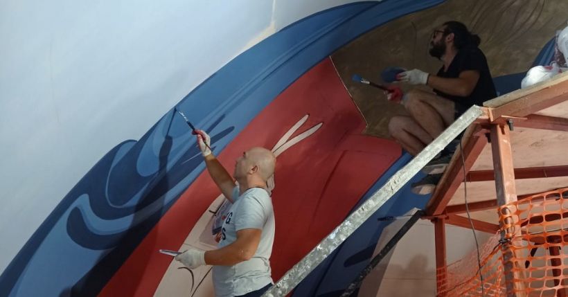 художники расписывают купол собора в Куйбышеве