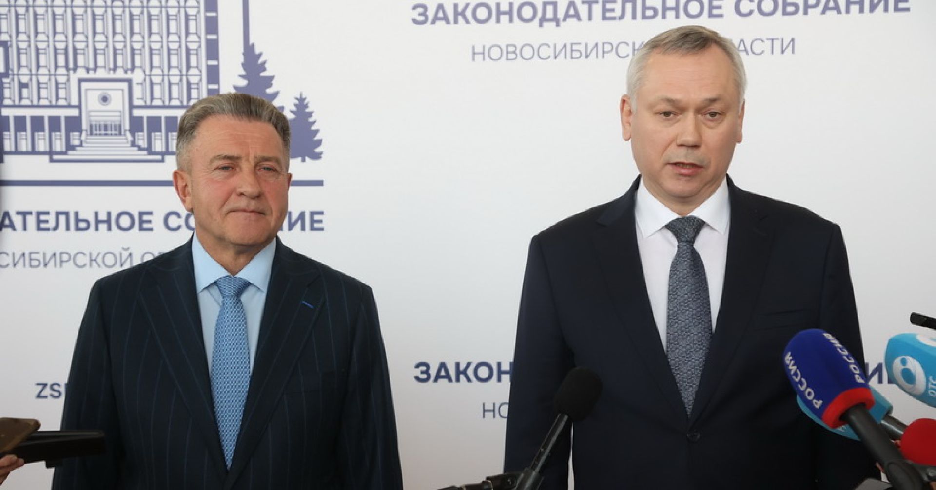 спикер заксобрания Андрей Шимкив и губернатор Андрей Травников