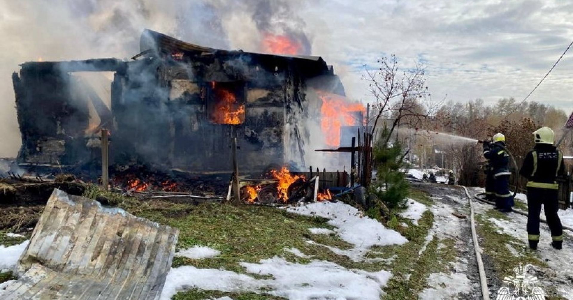 пожар в частном доме