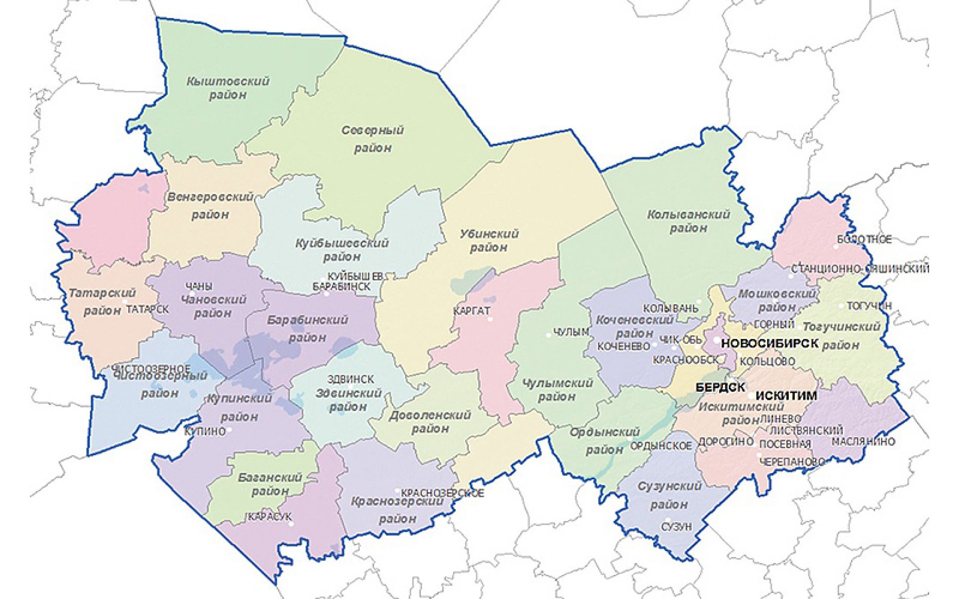 В каких районах расположен новосибирск. Новосибирская обл карта районов. Карта Новосибирской области с районами. Карта районов Новосибирской области с районами. Карта Новосибирской области по районам.