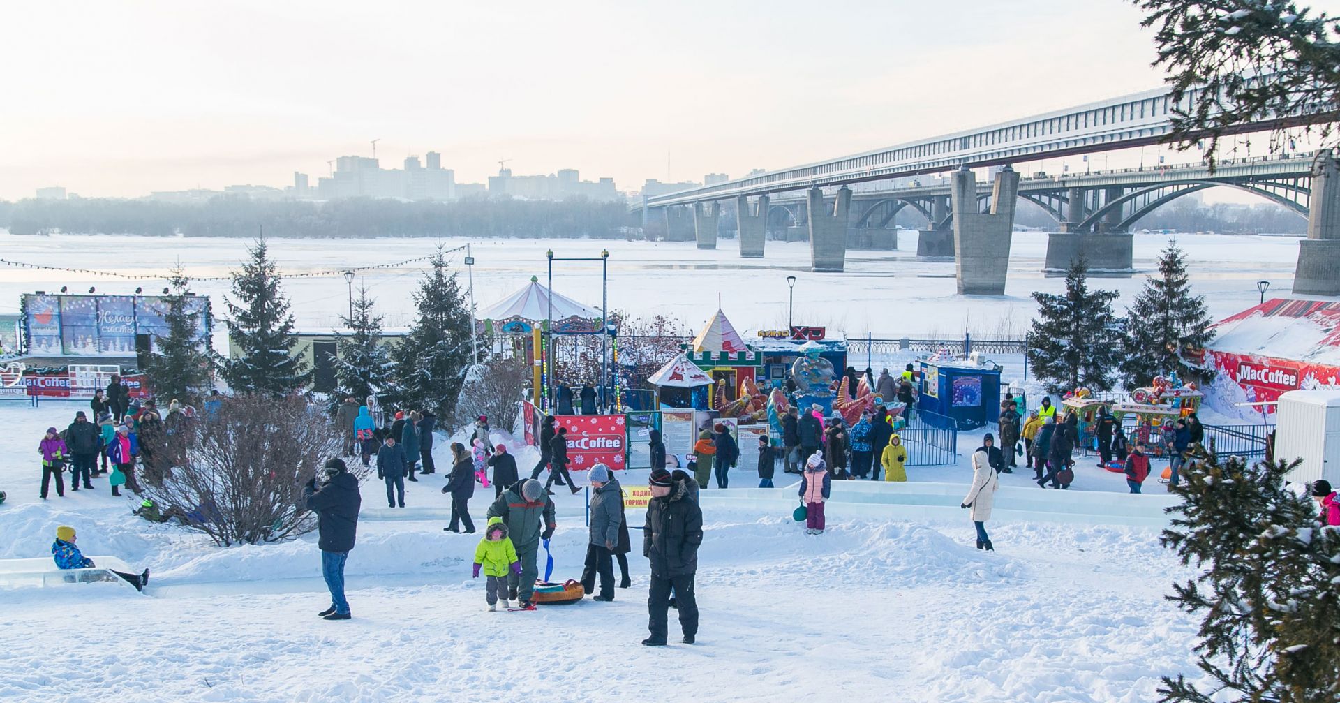 Новосибирск речной вокзал зимой
