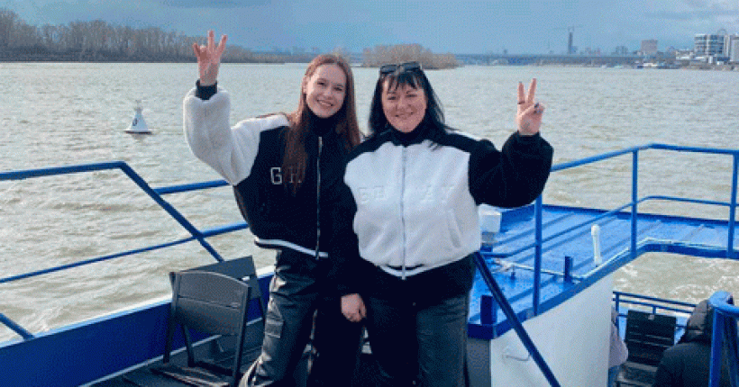 на теплоходе