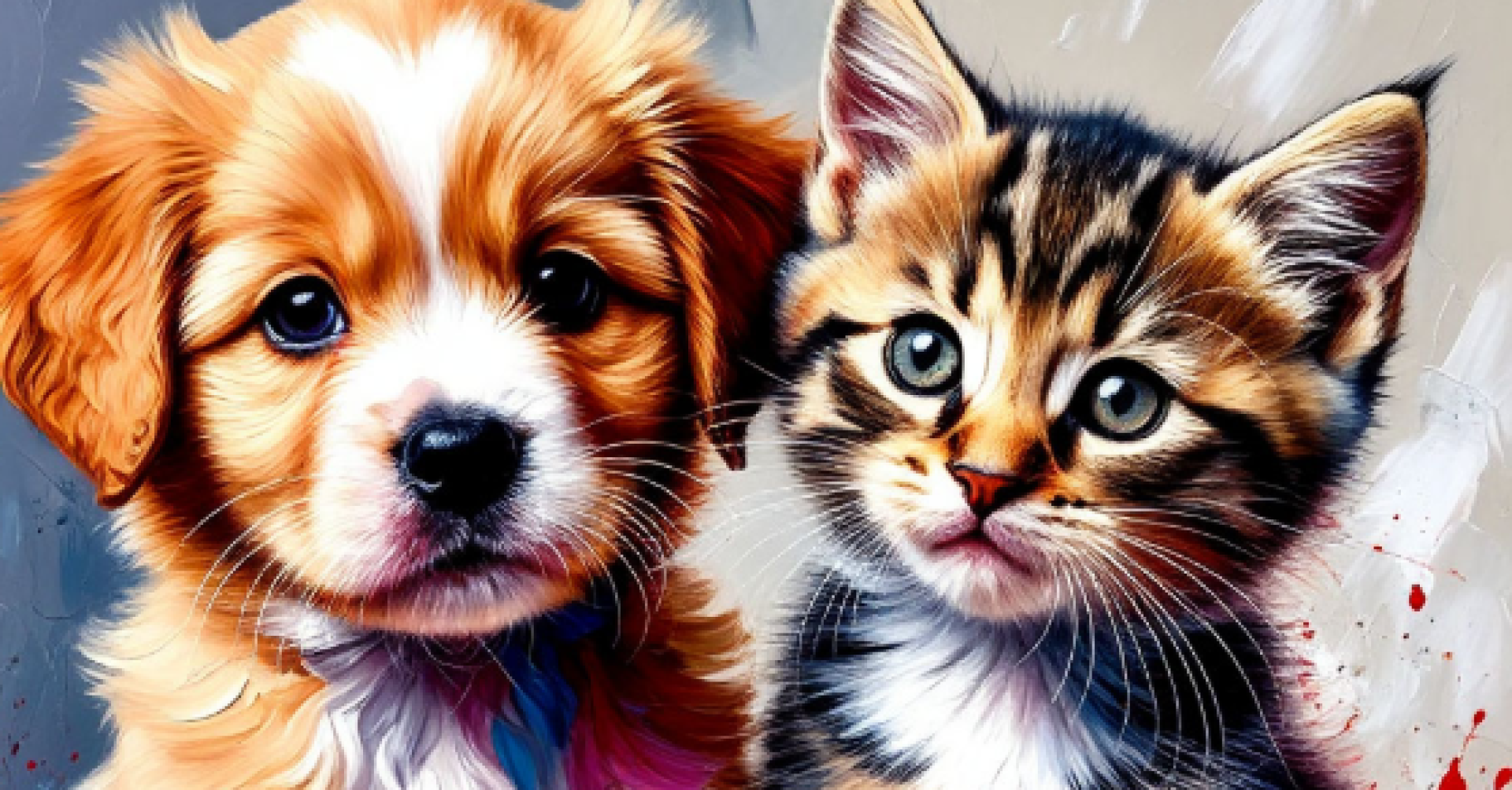 щенок и котёнок