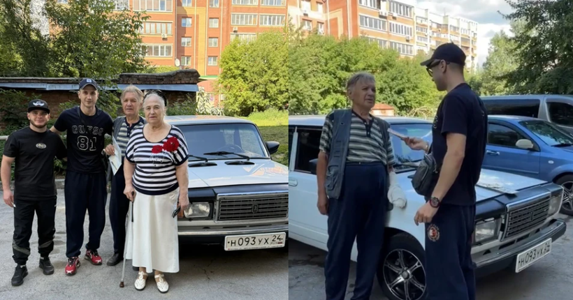 Блогеры купили новосибирскому пенсионеру новую машину вместо сгоревшей