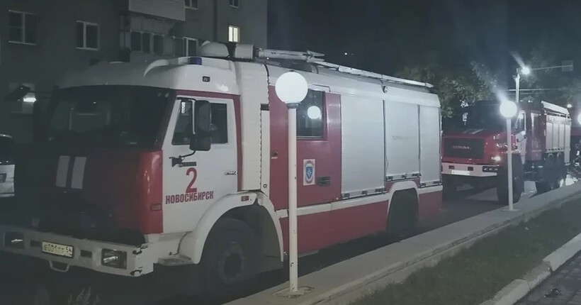 Ребёнка и троих взрослых спасли из горящей девятиэтажки в Новосибирске