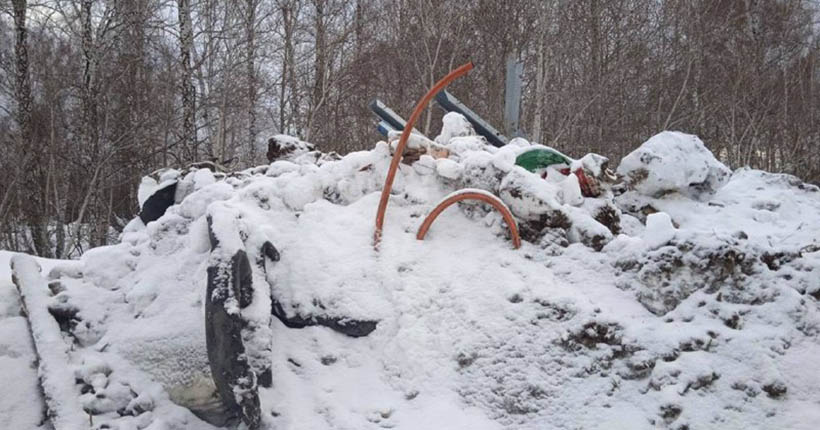 В Новосибирской области обнаружена незаконная свалка строительных отходов