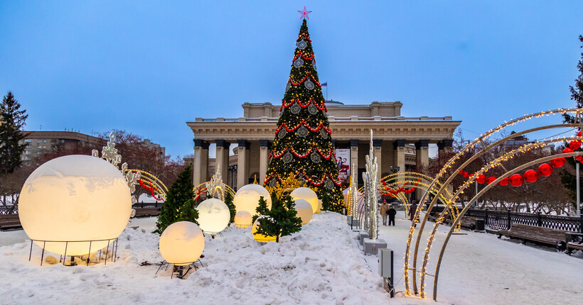 В новогоднюю ночь в Театральном сквере Новосибирска будут дежурить 140 охранников