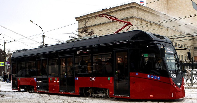 В Новосибирске полностью обновили состав трамваев на маршруте №13