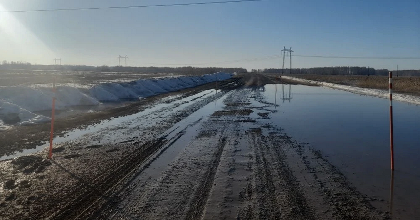 Восемь участков дорог подтоплено в Новосибирской области с начала паводка