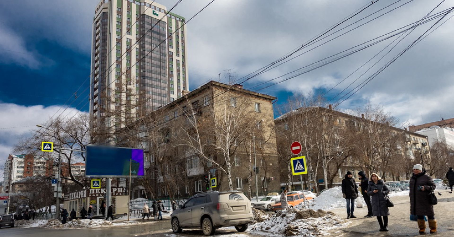 городская улица Новосибирска