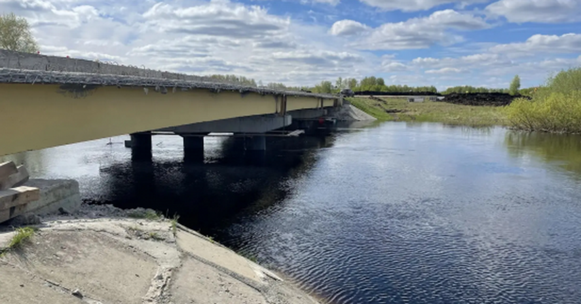 ремонт моста через Каргат