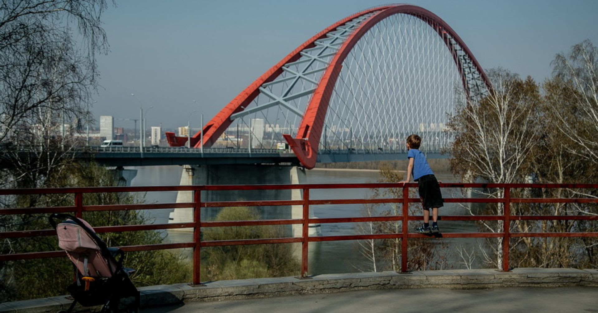 Бугринский мост через Обь