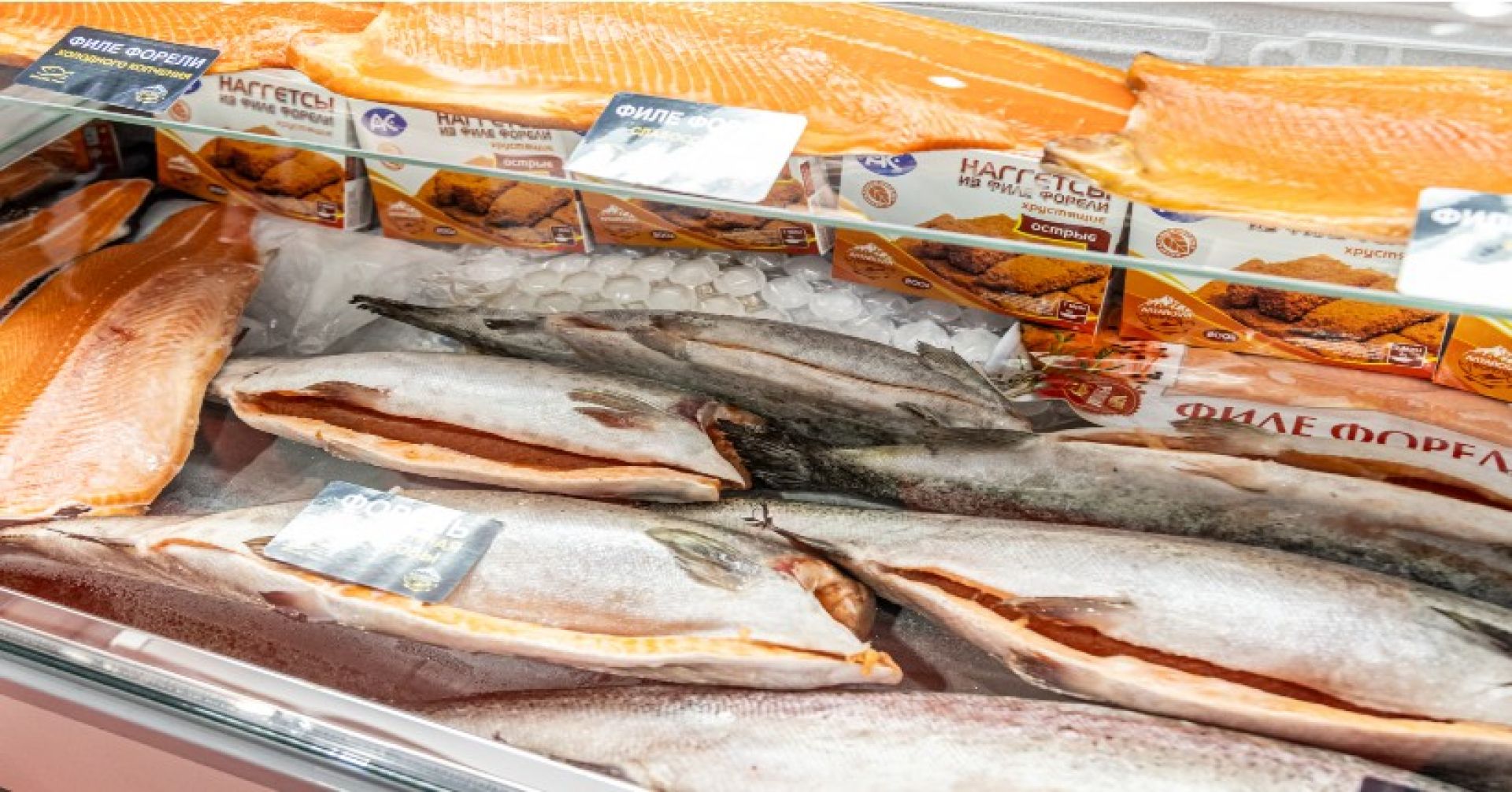 рыба на прилавке