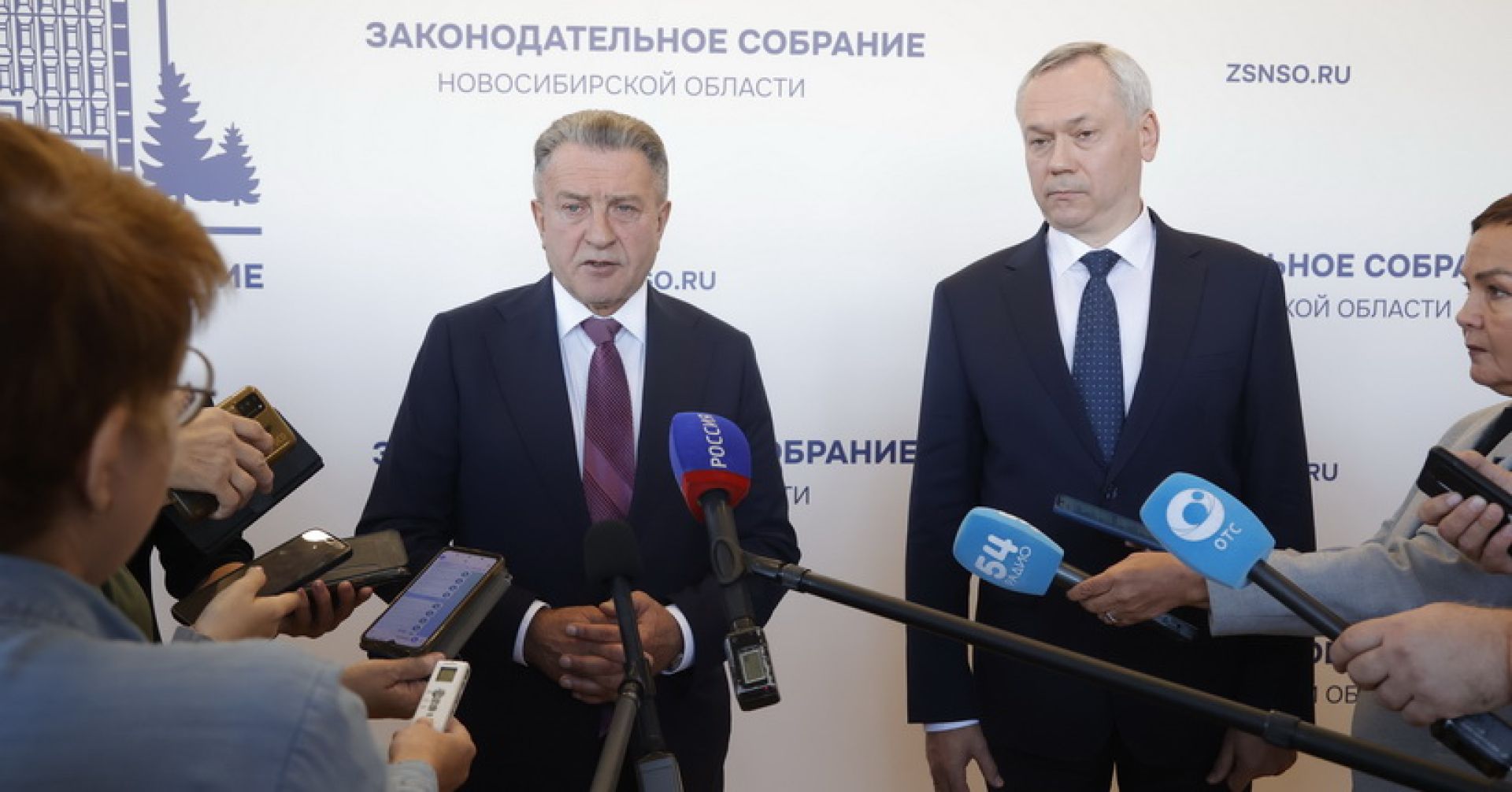 спикер Андрей Шимкив и губернатор Андрей Травников